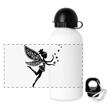 fairy, pixie, Elf, star, magic, witchcraft, summer - Panoramic Thermal Bottle with Lid 500 ml - white - Front