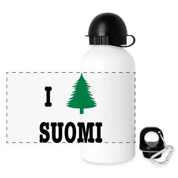 I heart Soumi - Gourde panoramique avec couvercle 500 ml - blanc - Devant