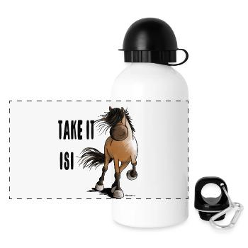 Take It Isi - Panorama Trinkflasche mit Deckel 500 ml - Weiß - Vorne