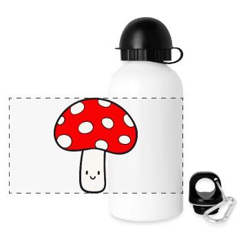 Champignon Mouche agaric Lucky Mushroom - Gourde panoramique avec couvercle 500 ml - blanc - Devant