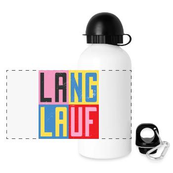 Conception à travers le pays - Gourde panoramique avec couvercle 500 ml - blanc - Devant