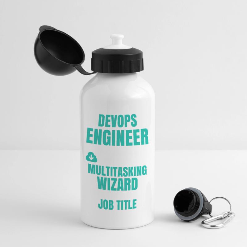 DevOps Engineer Multitasking-Assistent Panorama Trinkflasche mit Deckel 500 ml