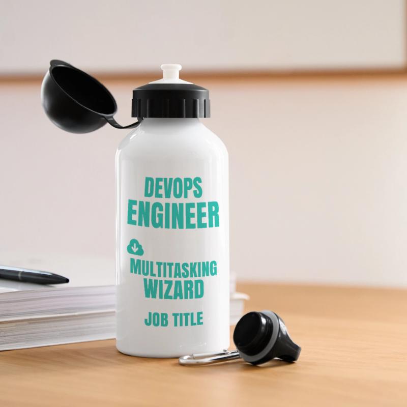 DevOps Engineer Multitasking-Assistent Panorama Trinkflasche mit Deckel 500 ml