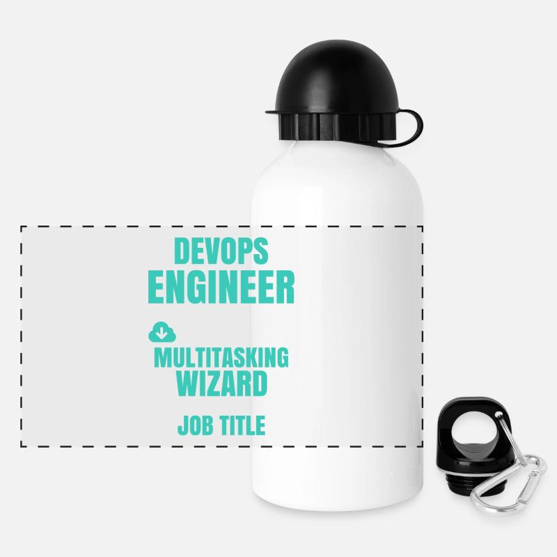 DevOps Engineer Multitasking Wizard - Panoramic Thermal Bottle with Lid 500 ml - white