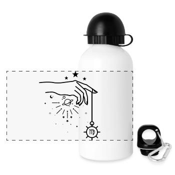 Virgo zodiac astrology - Panoramic Thermal Bottle with Lid 500 ml - white - Front