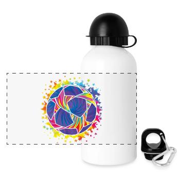 Colorful Football Splash Football Lover Game Day - Panoramic Thermal Bottle with Lid 500 ml - white - Front