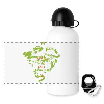 Schlechtes Timing für ein Quietschenden Furz oder - Panorama Trinkflasche mit Deckel 500 ml - Weiß - Vorne