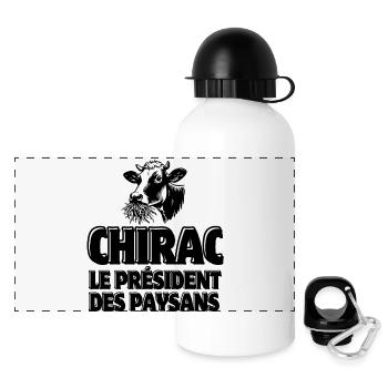 farmer, farmer, peasant, farmer - Panoramic Thermal Bottle with Lid 500 ml - white - Front