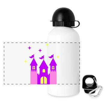 Fairy Castle - Panoramic Thermal Bottle with Lid 500 ml - white - Front