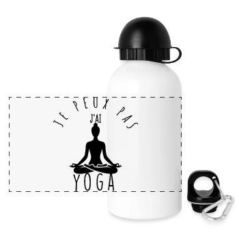 I can't, I have yoga. - Panoramic Thermal Bottle with Lid 500 ml - white - Front