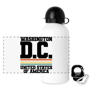 WASHINGTON D.C. United States of America - Panorama Trinkflasche mit Deckel 500 ml - Weiß - Vorne