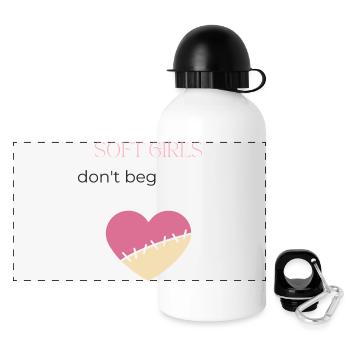 Chemise douce pour filles qui ne mendie pas – Méchante féminine - Gourde panoramique avec couvercle 500 ml - blanc - Devant