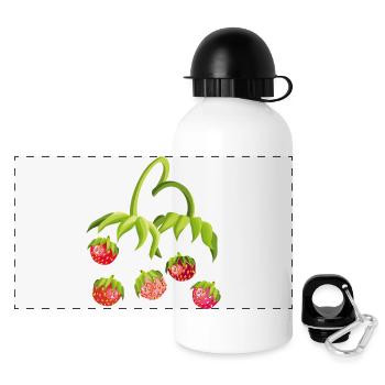 Temps de la fraise Fraise - Gourde panoramique avec couvercle 500 ml - blanc - Devant