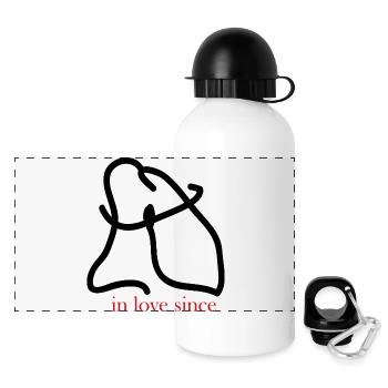 In love - Panoramic Thermal Bottle with Lid 500 ml - white - Front
