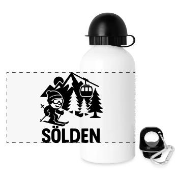 Sölden Ski - Panoramic Thermal Bottle with Lid 500 ml - white - Front
