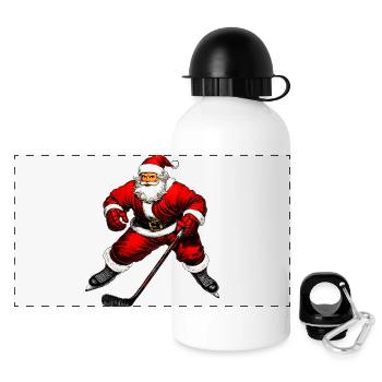 Weihnachten Eishockeyspieler - Panorama Trinkflasche mit Deckel 500 ml - Weiß - Vorne