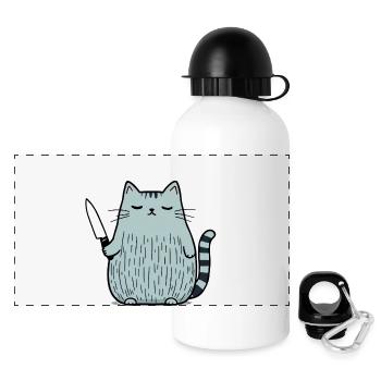 6-7 Mème Internet 6 7 Snack Cat - Gourde panoramique avec couvercle 500 ml - blanc - Devant