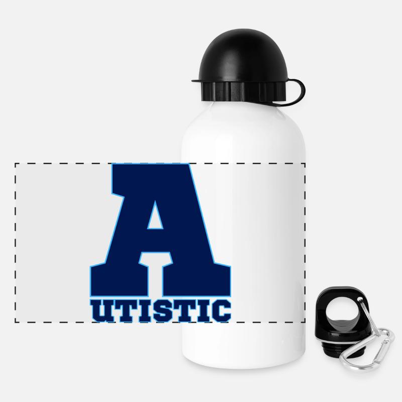 autistic - Panoramic Thermal Bottle with Lid 500 ml - white