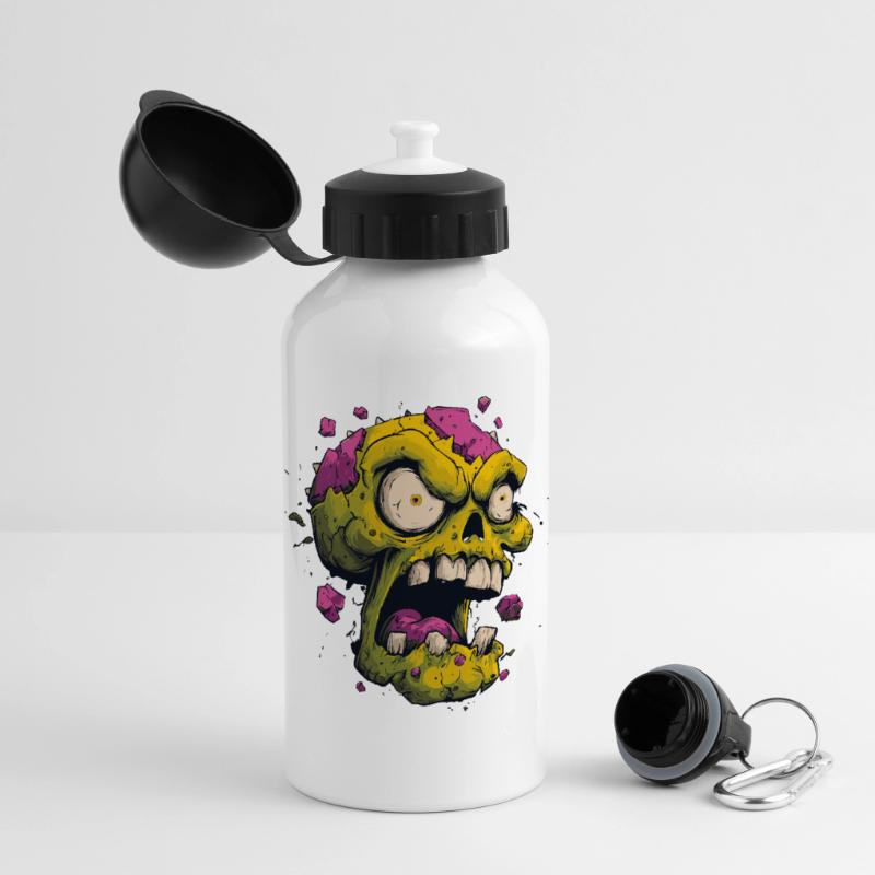Exploding Skull – Comic Horror Motif Panoramic Thermal Bottle with Lid 500 ml