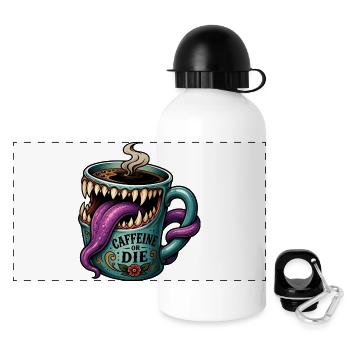 Monster Mimic Coffee Caffeine Humor Mug - Panoramic Thermal Bottle with Lid 500 ml - white - Front