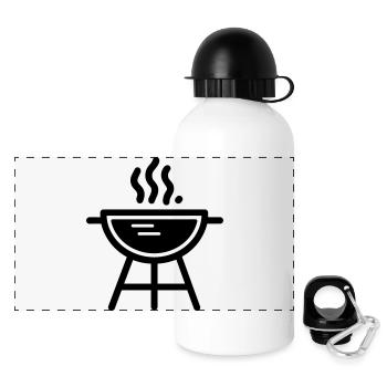 Barbecue - Panoramic Thermal Bottle with Lid 500 ml - white - Front