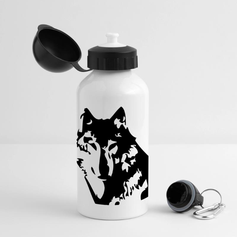 wolf Panorama Trinkflasche mit Deckel 500 ml