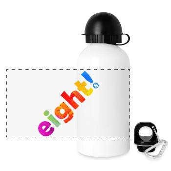 ACHT 8 JAHRE 8. GEBURTSTAG - Panorama Trinkflasche mit Deckel 500 ml - Weiß - Vorne