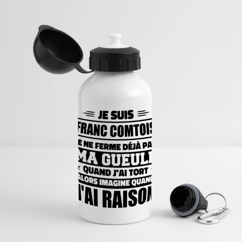 Franc comtois je ferme pas ma gueule franche comté Gourde panoramique avec couvercle 500 ml