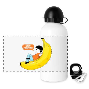 Relax and banana - Panoramic Thermal Bottle with Lid 500 ml - white - Front