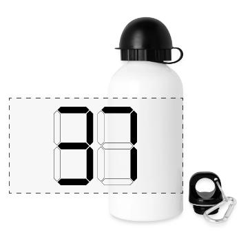 NUMMER 37 Siebenunddreißig Geschenk Digital - Panorama Trinkflasche mit Deckel 500 ml - Weiß - Vorne
