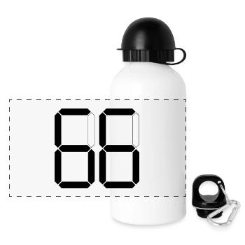 NUMBER 66 Sixty-Six Gift Digital - Panoramic Thermal Bottle with Lid 500 ml - white - Front
