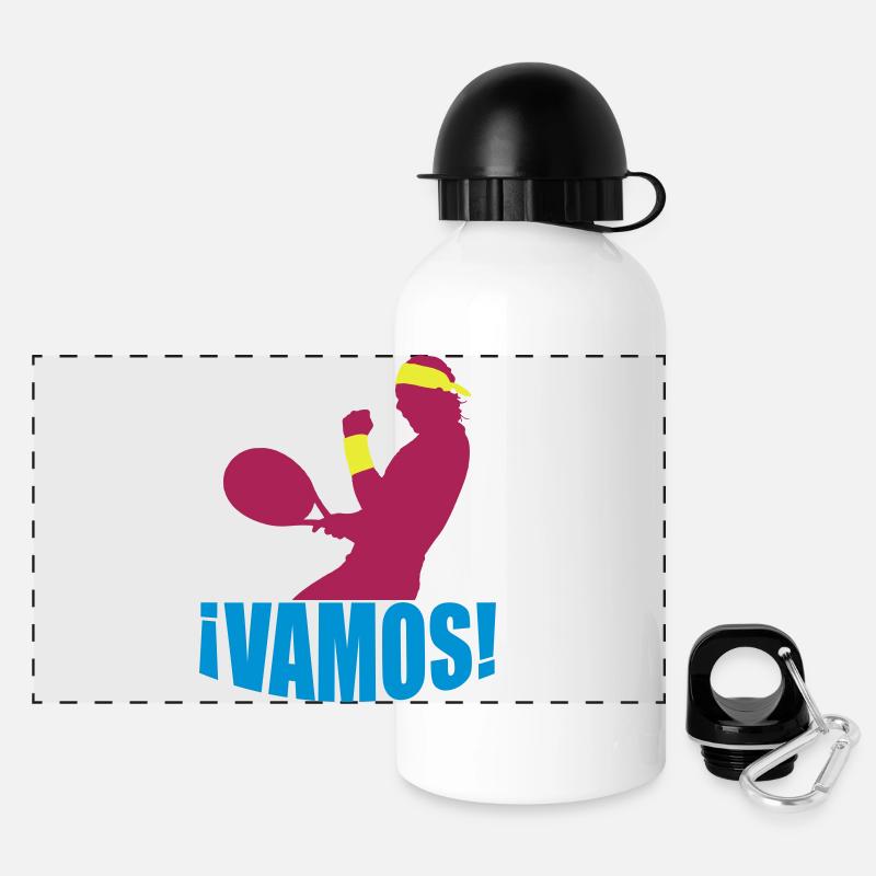 ¡VAMOS! - Panoramic Thermal Bottle with Lid 500 ml - white