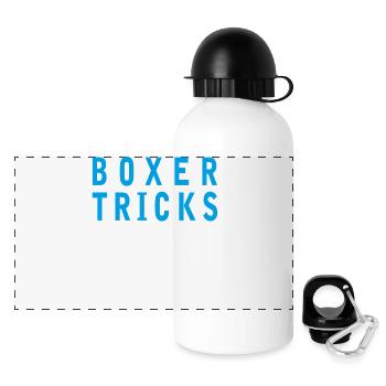 Boxer Tricks - Panorama Trinkflasche mit Deckel 500 ml - Weiß - Vorne