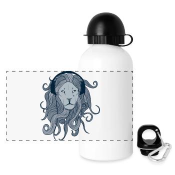 Lion - Panorama Trinkflasche mit Deckel 500 ml - Weiß - Vorne