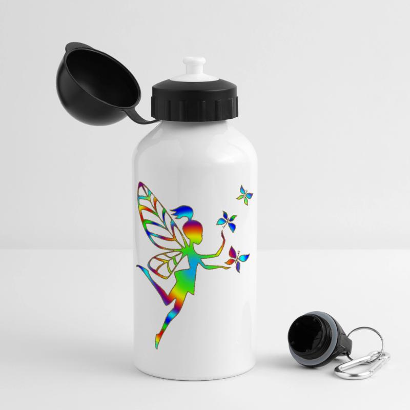 Rainbow fairy, butterfly, magic, pixie, elves, DD Panoramic Thermal Bottle with Lid 500 ml