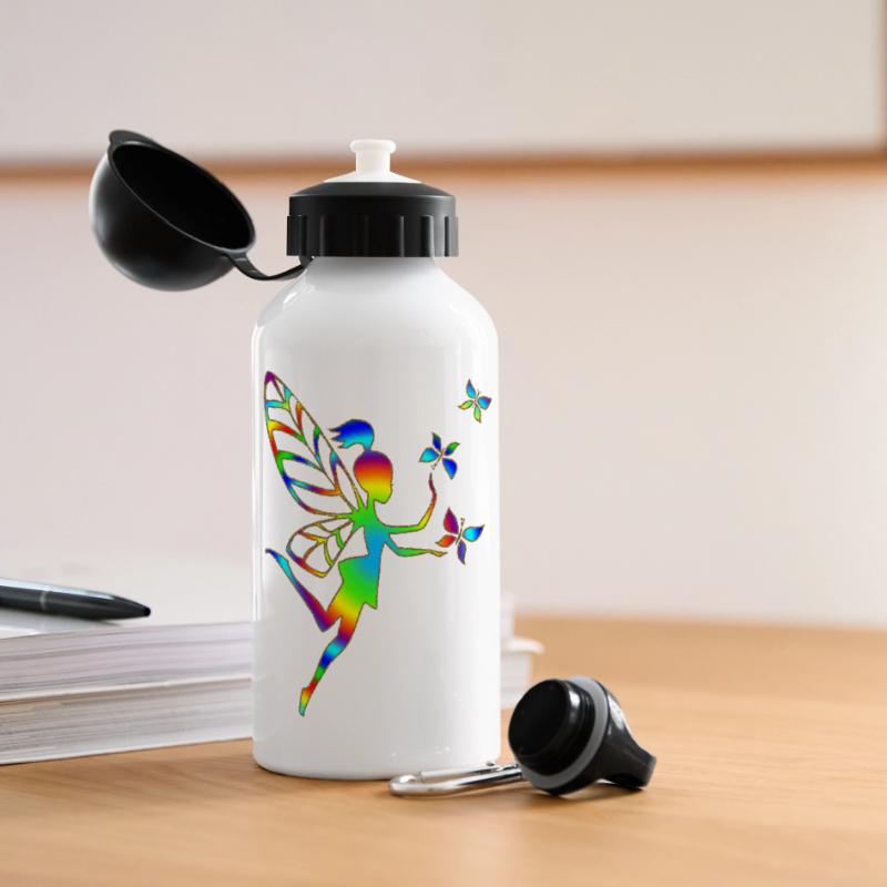 Rainbow fairy, butterfly, magic, pixie, elves, DD Panoramic Thermal Bottle with Lid 500 ml