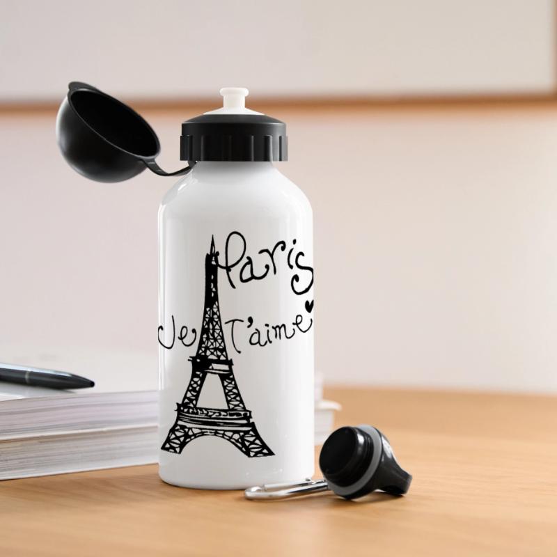 Paris Je T'aime Eiffel tower Panoramic Thermal Bottle with Lid 500 ml