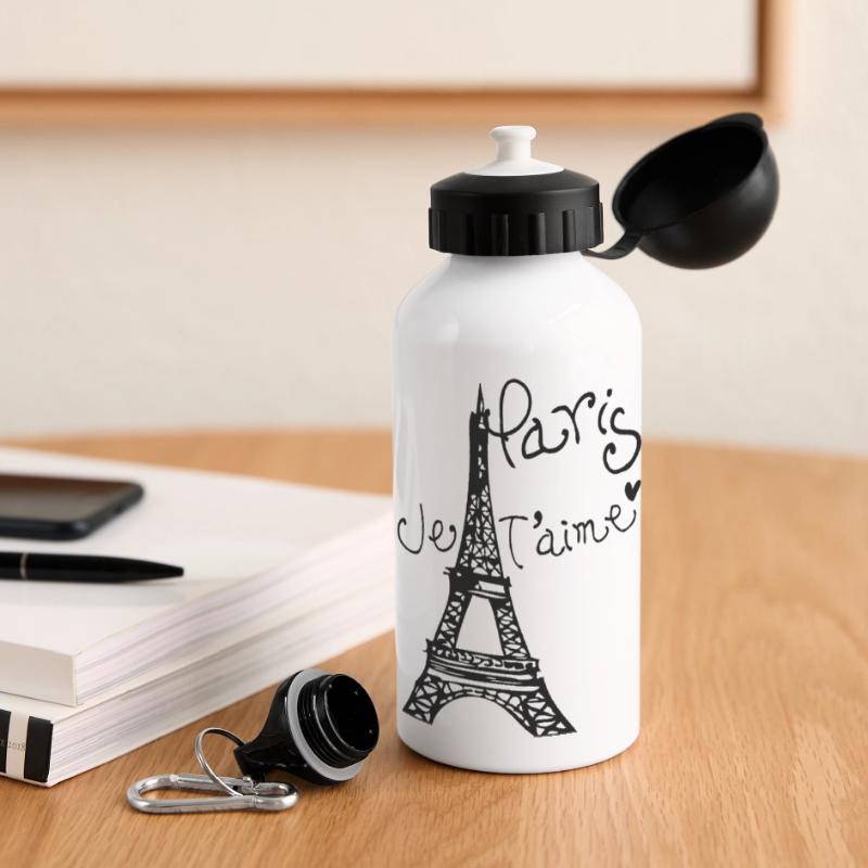 Paris Je T'aime Eiffel tower Panoramic Thermal Bottle with Lid 500 ml