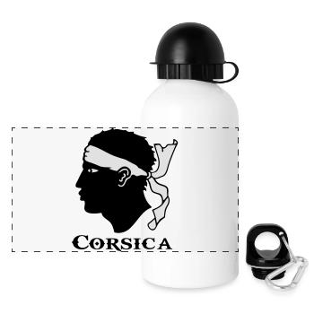 corsica corse - Gourde panoramique avec couvercle 500 ml - blanc - Devant