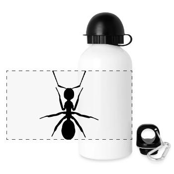 Ameise - Panorama Trinkflasche mit Deckel 500 ml - Weiß - Vorne