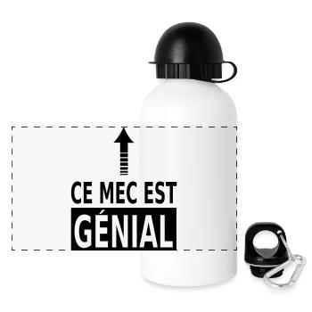 ce mec est génial - Gourde panoramique avec couvercle 500 ml - blanc - Devant