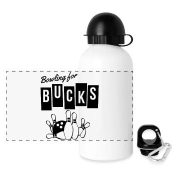 bowling, strike, bowling - Panoramic Thermal Bottle with Lid 500 ml - white - Front