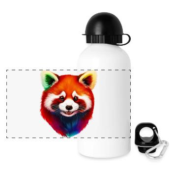 Red panda - Panoramic Thermal Bottle with Lid 500 ml - white - Front