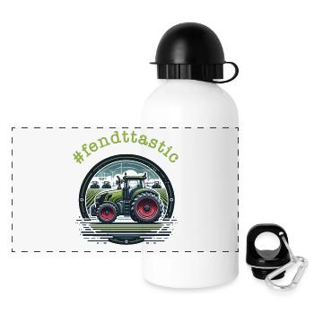 Jantes Fendttastic Green Tractor Trekker Rouge - Gourde panoramique avec couvercle 500 ml - blanc - Devant