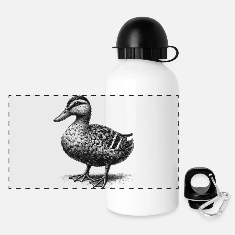 Canard - Gourde panoramique avec couvercle 500 ml - blanc