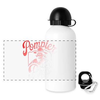 Pompier Pro - Gourde panoramique avec couvercle 500 ml - blanc - Devant