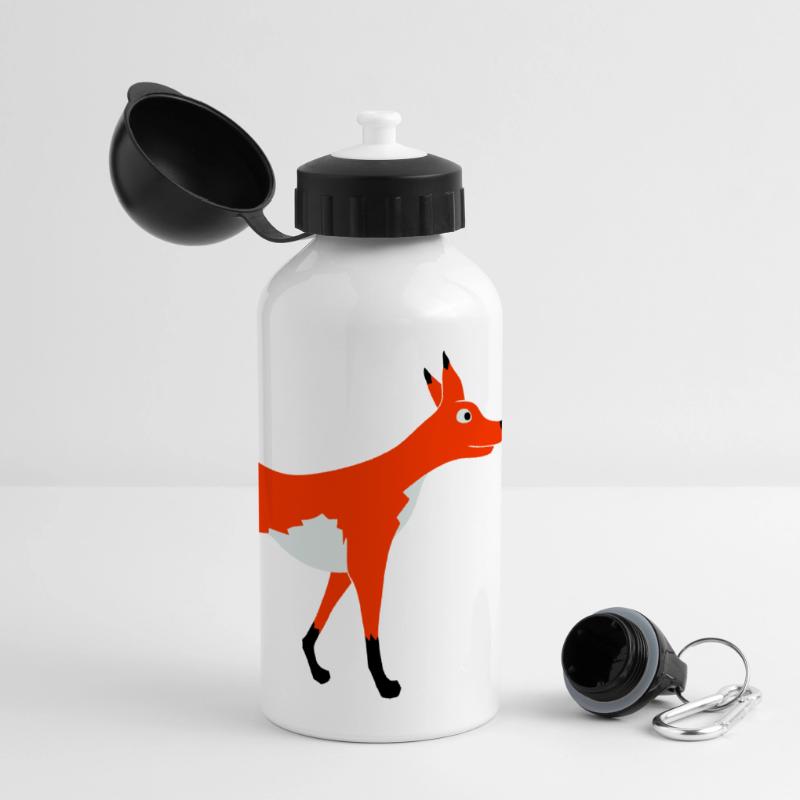 Half Fox Front Front Half Front Cool Panoramic Thermal Bottle with Lid 500 ml