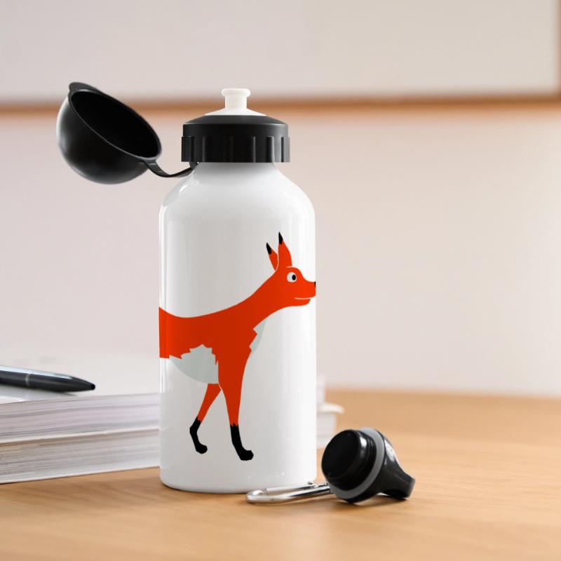 Half Fox Front Front Half Front Cool Panoramic Thermal Bottle with Lid 500 ml