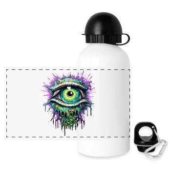 Psychedelic Eye Colorful LSD Drugs Trip - Panoramic Thermal Bottle with Lid 500 ml - white - Front