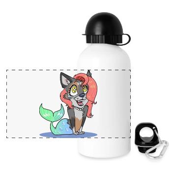 Coral (Chibi Version) (by Leni Riosa) - Panoramic Thermal Bottle with Lid 500 ml - white - Front